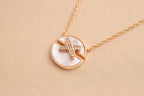 [Cyra]  JEUX DE ROSE GOLD DIAMOND NECKLACE