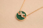 [Cyra]  JEUX DE ROSE GOLD DIAMOND NECKLACE