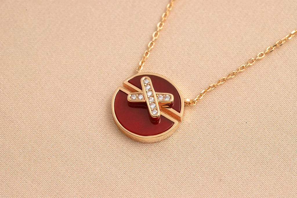 [Cyra]  JEUX DE ROSE GOLD DIAMOND NECKLACE