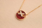 [Cyra]  JEUX DE ROSE GOLD DIAMOND NECKLACE