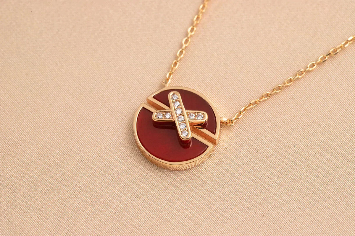 [Cyra]  JEUX DE ROSE GOLD DIAMOND NECKLACE