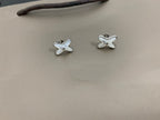 [Cyra] JEUX DE WHITE MOP SILVER DIAMOND OHRRINGE