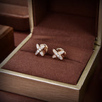 [Cyra]  JEUX DE GOLD DIAMOND EARRINGS