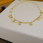 [Cyra]  BLOOMING SUPPLE NECKLACE BRASS
