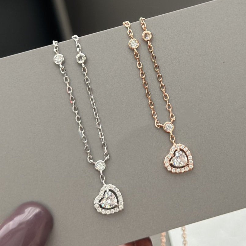 [Cyra] JOY HEART DIAMOND NECKLACE