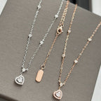 [Cyra] JOY HEART DIAMOND NECKLACE