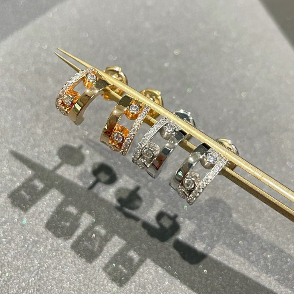 [Cyra] MOVE ROMANE EARRINGS DIAMOND