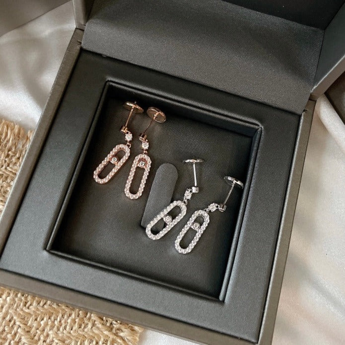 [Cyra] DORMEUSES MOVE UNO DIAMOND EARRINGS