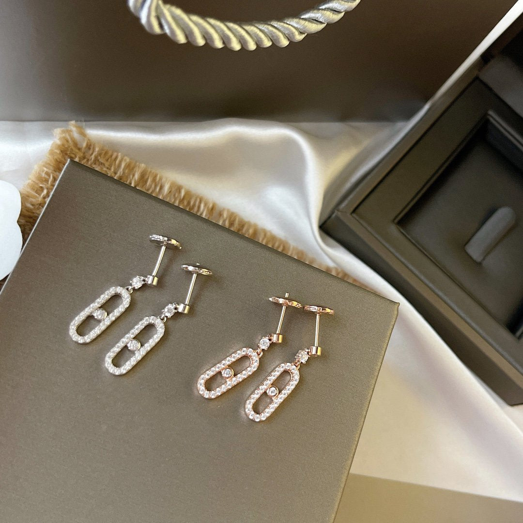 [Cyra] DORMEUSES MOVE UNO DIAMOND EARRINGS