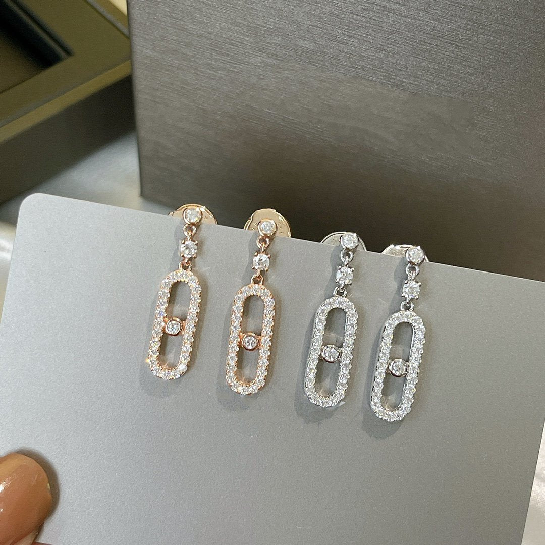 [Cyra] DORMEUSES MOVE UNO DIAMOND EARRINGS