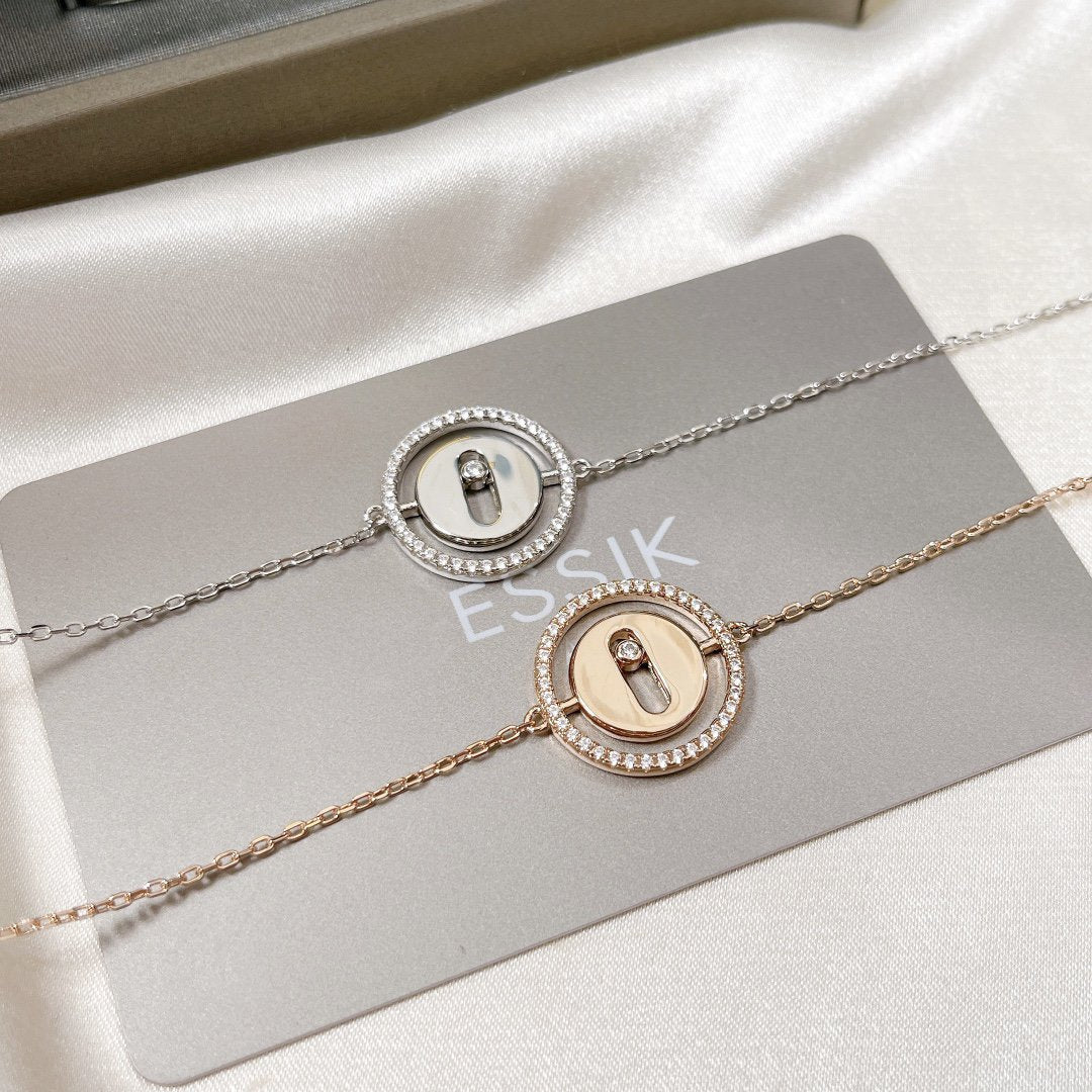 [Cyra]   MOVE PAVED DIAMOND BRACELET