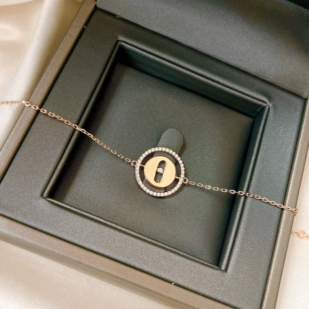 [Cyra]   MOVE PAVED DIAMOND BRACELET