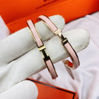 [Cyra]  CLASSIC HM CLIC  PINK 8MM ENAMEL BRACELET