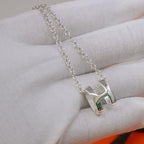[Cyra]  HM NECKLACE H LETTER OVAL SERIES