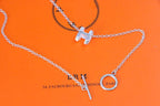 [Cyra]  HM NECKLACE H LETTER OVAL SERIES
