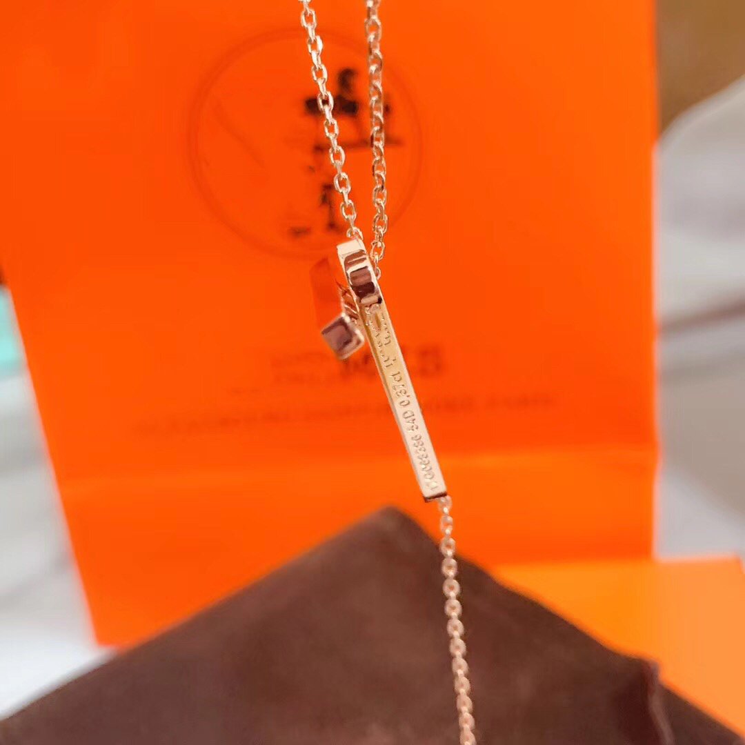 [Cyra]  HM NECKLACE PLATINUM ROSE GOLD DIAMOND