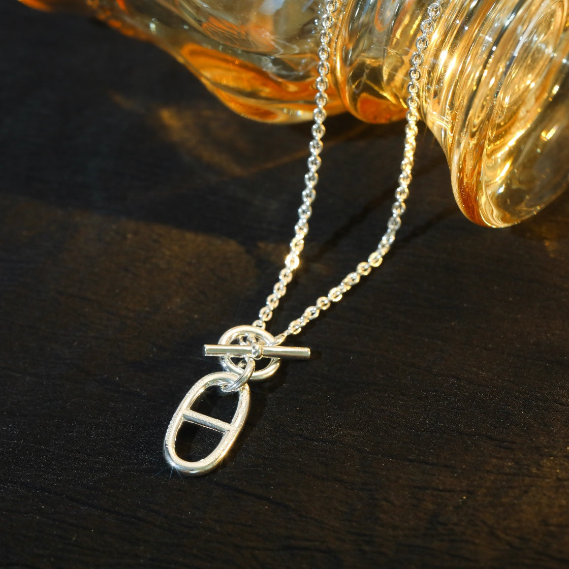 [Cyra]  HM CHAINE D'ANCRE PENDANT NECKLACE STERLING SILVER