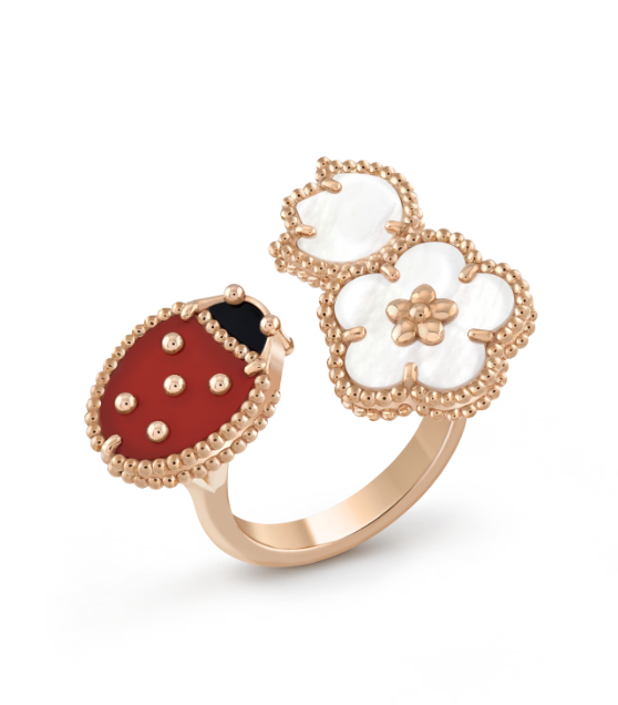 [Cyra] LUCKY 3 MOTIF RING AUS ROSÉGOLD