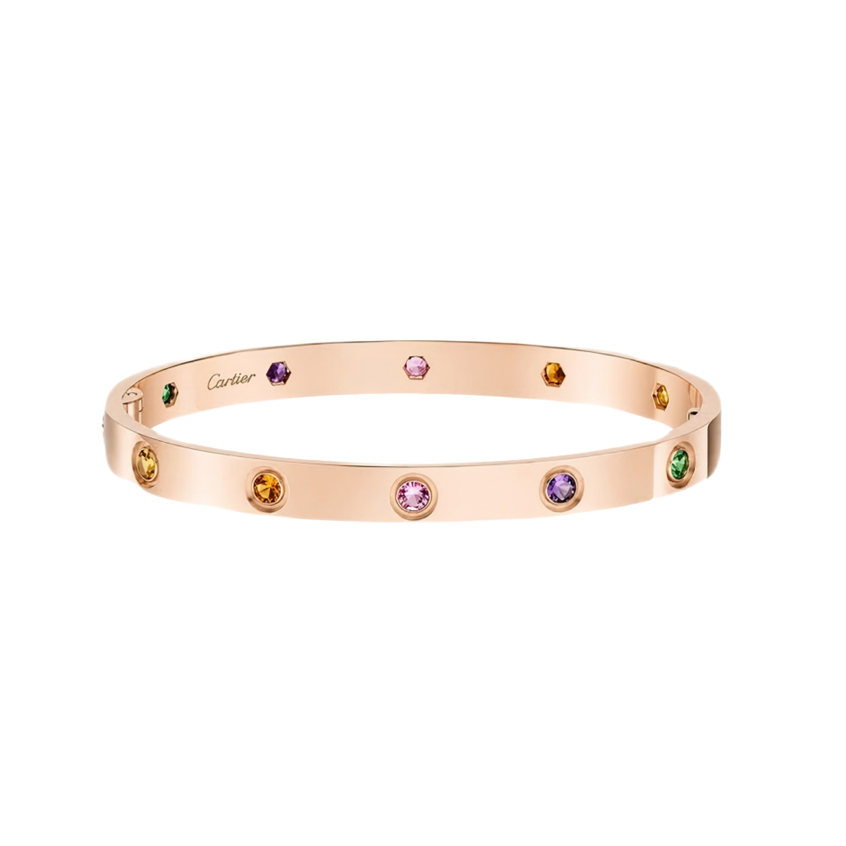 [Cyra]  2026 REGENBOGEN-LIEBESARMBAND 6,1 MM 10 DIAMANTEN