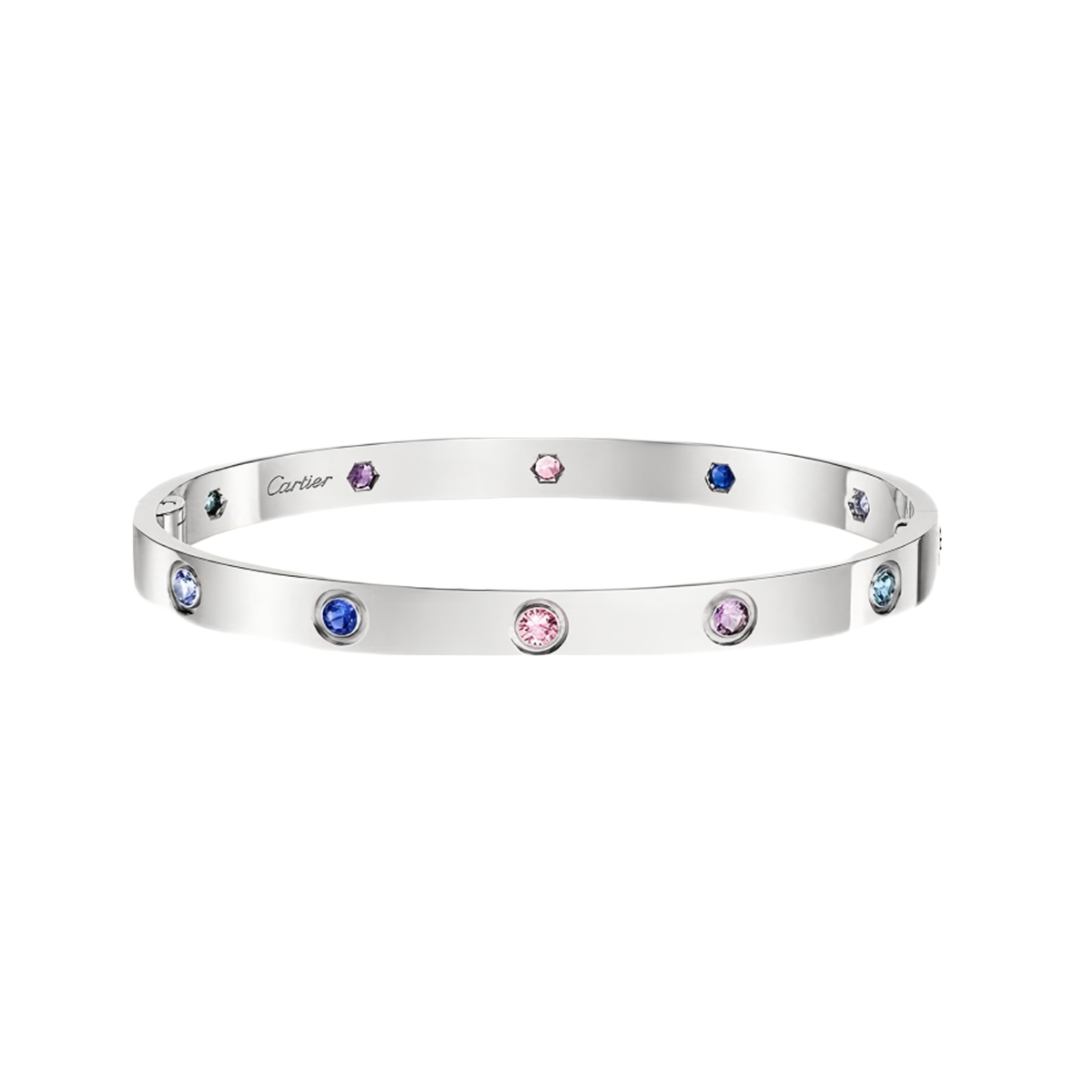 [Cyra]  2026 REGENBOGEN-LIEBESARMBAND 6,1 MM 10 DIAMANTEN