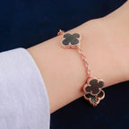 [Cyra] New CLOVER 5 MOTIF GRAY MOP BRACELET COLLECTION