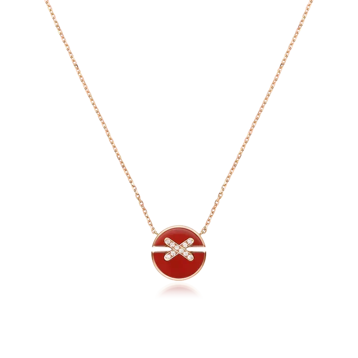 [Cyra]  JEUX DE ROSE GOLD DIAMOND NECKLACE