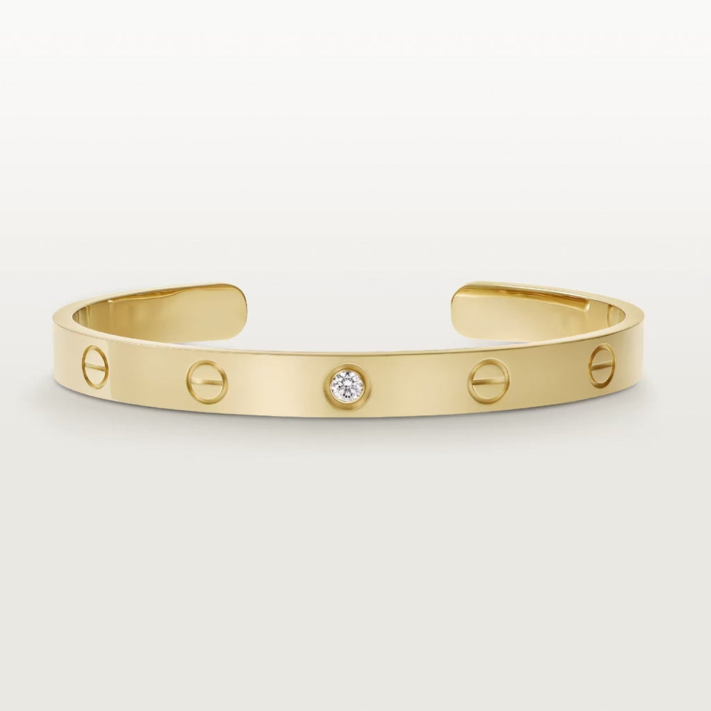 [Cyra] LOVE ARMBAND 6,1 MM 1 DIAMANT OFFENER REIF