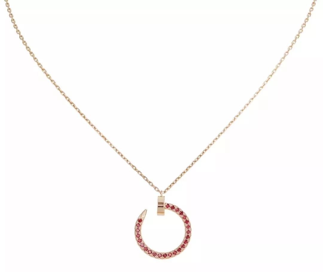[Cyra]  JUSTE NECKLACE GOLD RED DIAMONDS