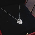 [Cyra]  AMULETTE SILVER FULL DIAMOND NECKLACE