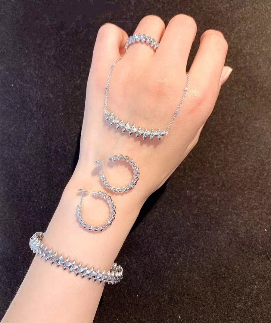 [Cyra]  CLASH SILVER BRACELET