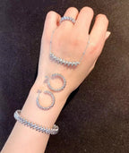 [Cyra]  CLASH SILVER BRACELET