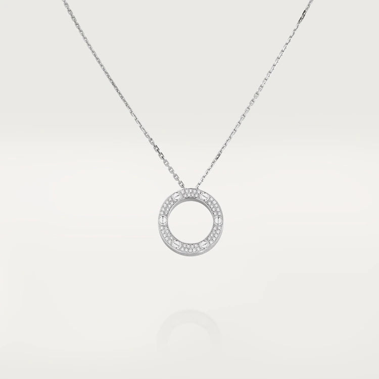 [Cyra]  LOVE NECKLACE ADJUSTABLE SILVER