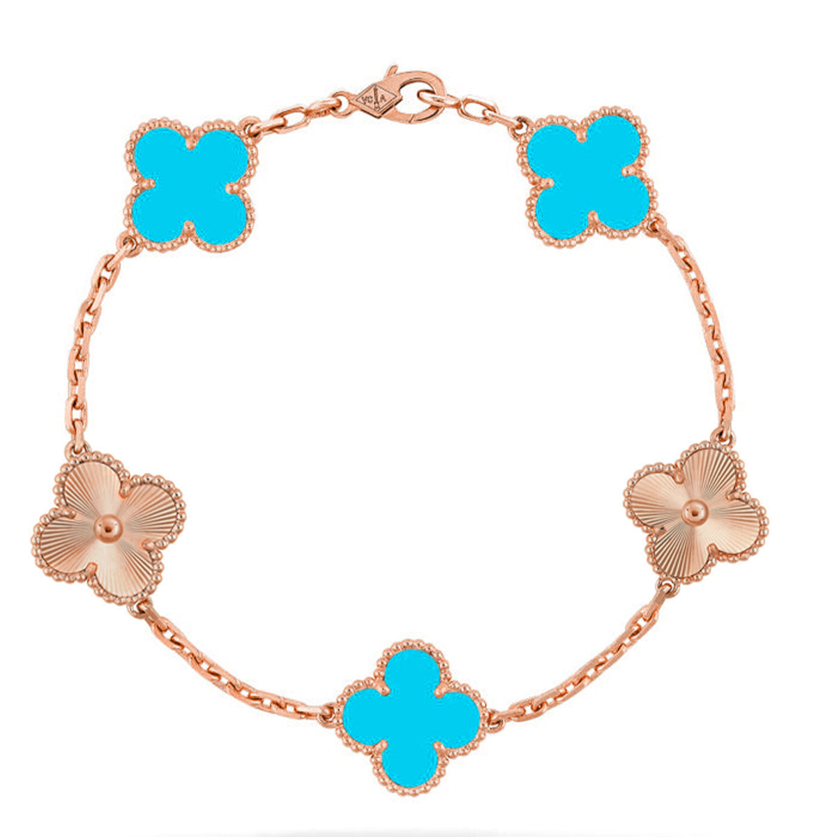 [Cyra] New  CLOVER 5 MOTIF TURQUOISE BRACELET COLLECTION
