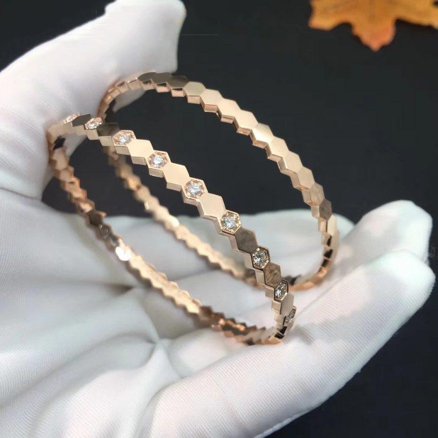 [Cyra] BEE LOVE ROSÉGOLD-DIAMANTARMBAND