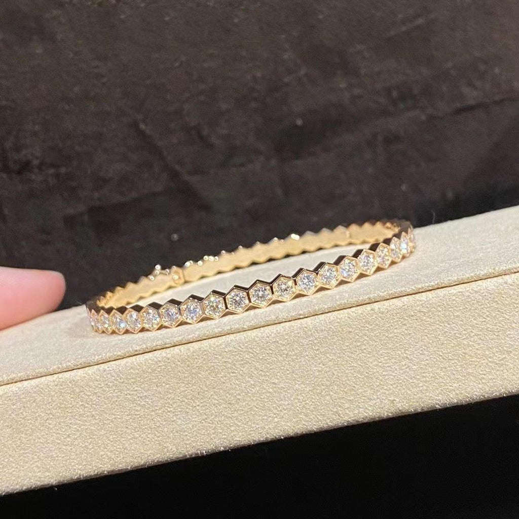 [Cyra]  BEE LOVE GOLD BRACELET FULL DIAMOND