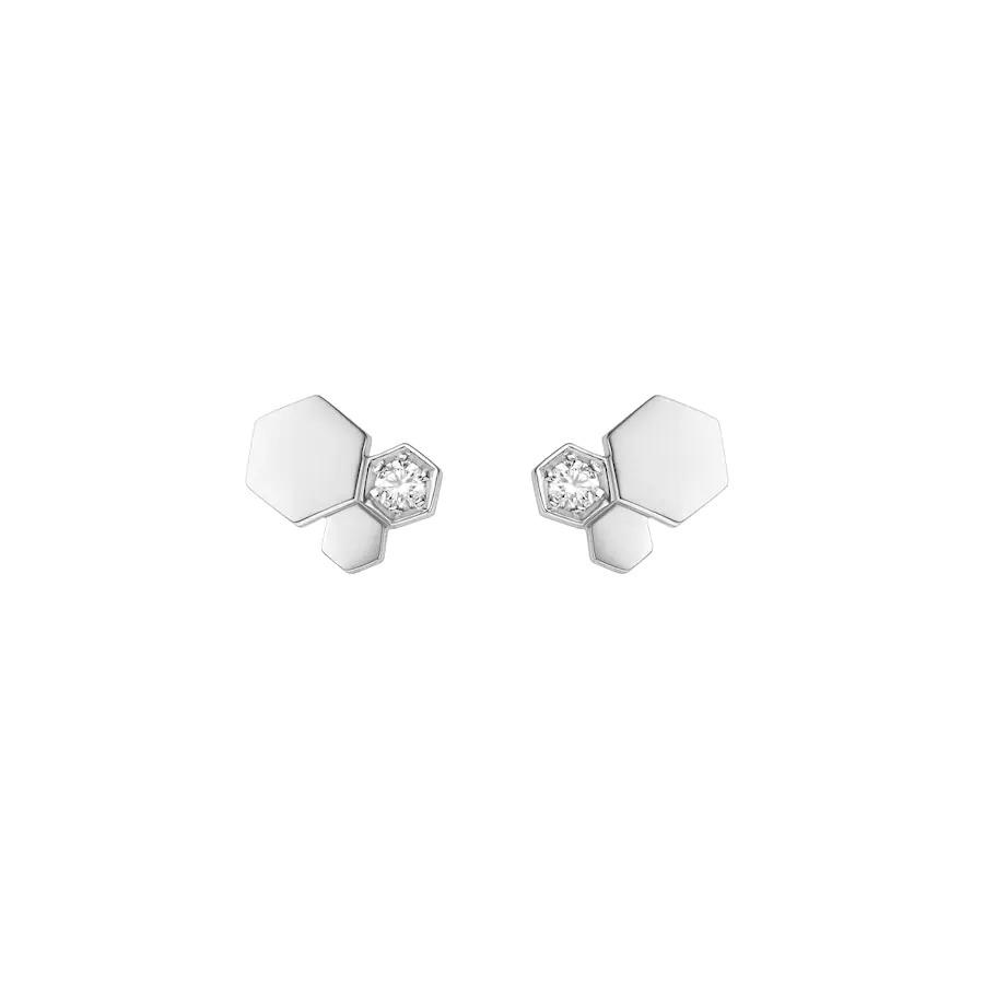 [Cyra]  BEE LOVE SILVER DIAMOND EARRINGS