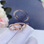 [Cyra]  BEE LOVE RING ROSÉGOLD 1 DIAMANT