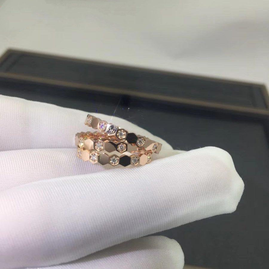 [Cyra]  BEE LOVE RING ROSÉGOLD DIAMANT