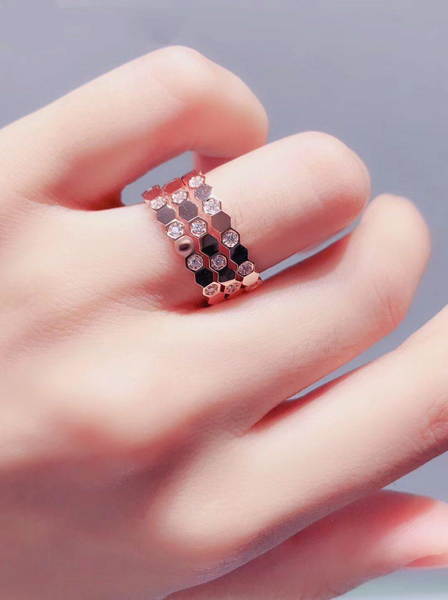 [Cyra]  BEE LOVE RING ROSÉGOLD DIAMANT