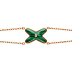 [Cyra]  JEUX ARMBAND MALACHIT ROSÉGOLD 1 DIAMANT