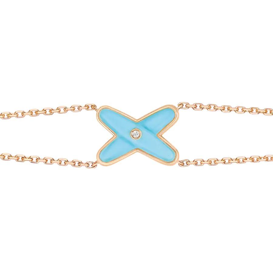 [Cyra] ARMBAND-SET TÜRKIS ROSÉGOLD 1 DIAMANT