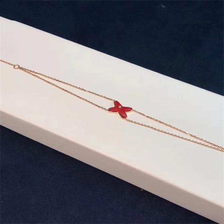 [Cyra]  ARMBAND JEUX KARNELIAN ROSÉGOLD 1 DIAMANT