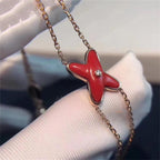 [Cyra]  ARMBAND JEUX KARNELIAN ROSÉGOLD 1 DIAMANT
