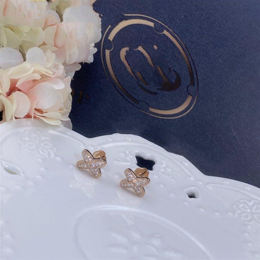 [Cyra]  JEUX DE PINK GOLD DIAMOND EARRINGS
