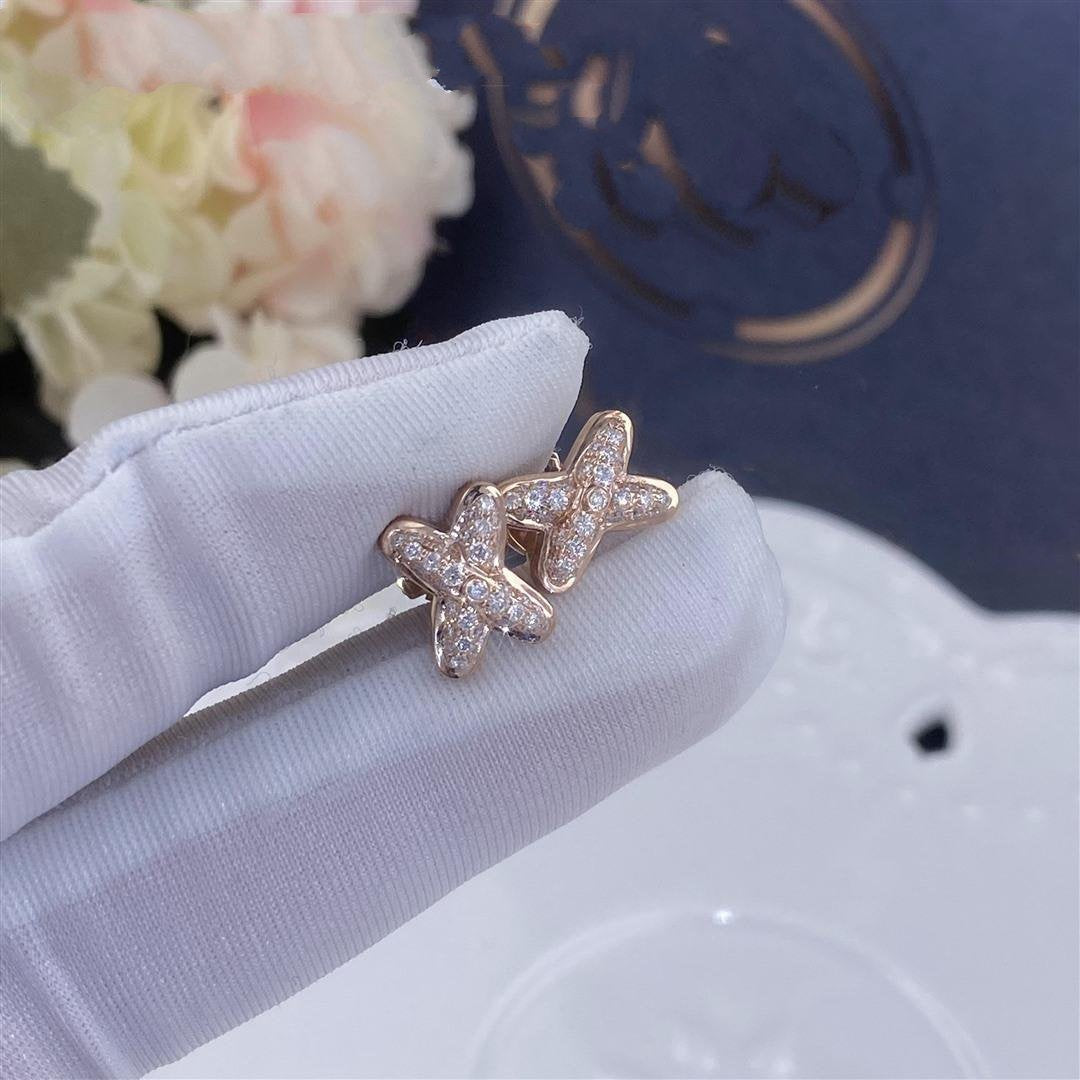 [Cyra]  JEUX DE PINK GOLD DIAMOND EARRINGS