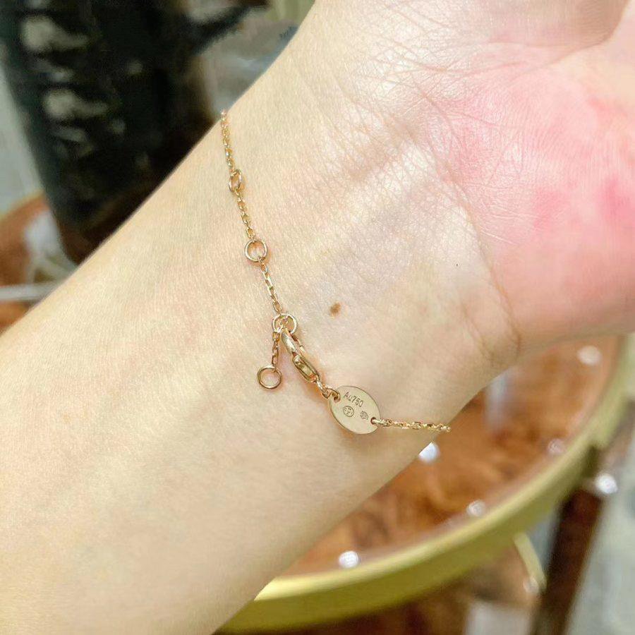 [Cyra]  JEUX DE BRACELET MOP PINK GOLD DIAMONDS