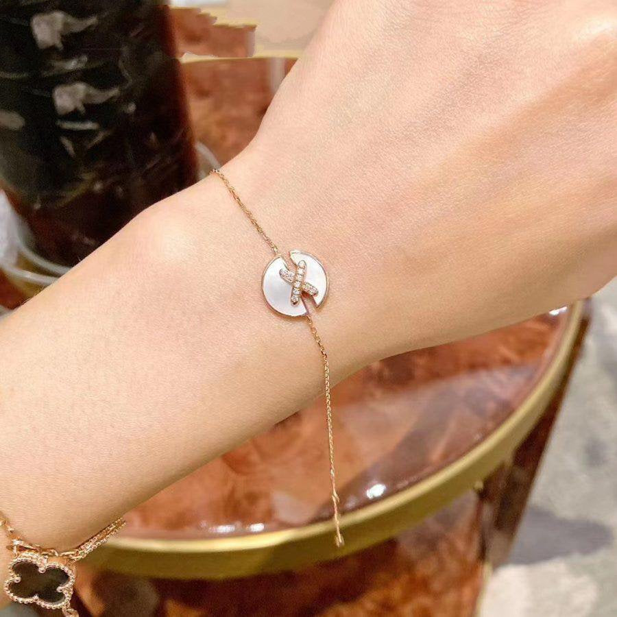 [Cyra]  ARMBAND JEUX MOP ROSÉGOLD DIAMANTEN