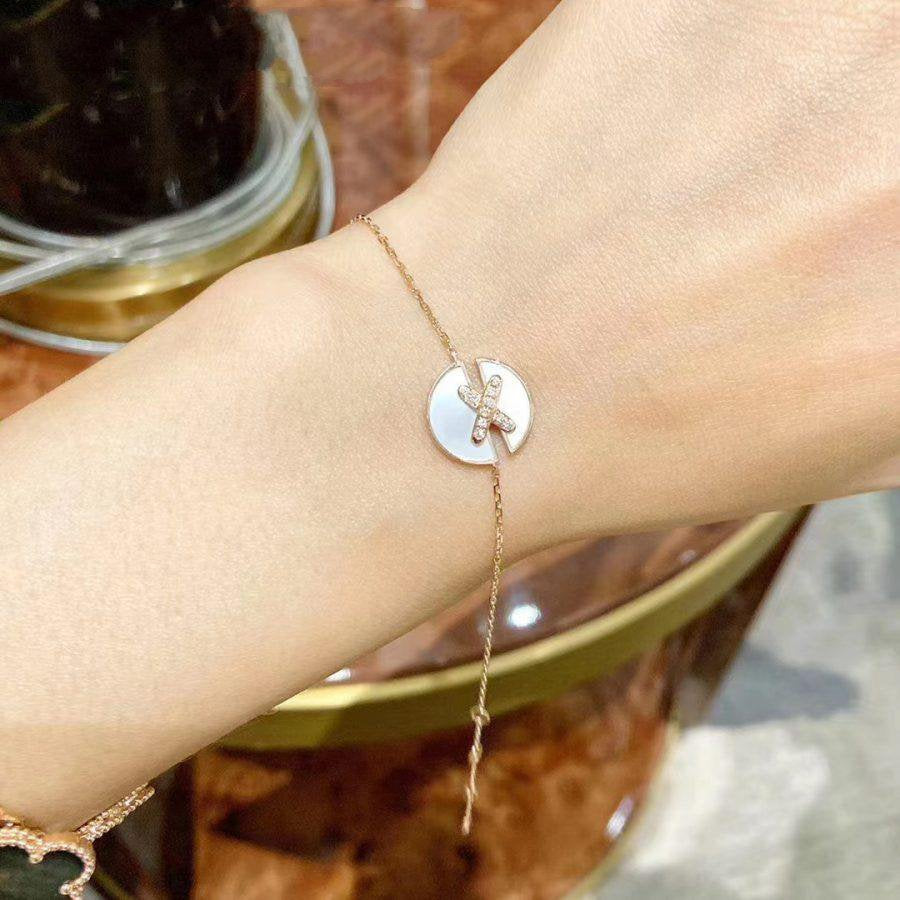 [Cyra]  ARMBAND JEUX MOP ROSÉGOLD DIAMANTEN