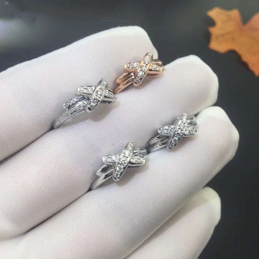 [Cyra]  SILBER-DIAMANT-RING-SET
