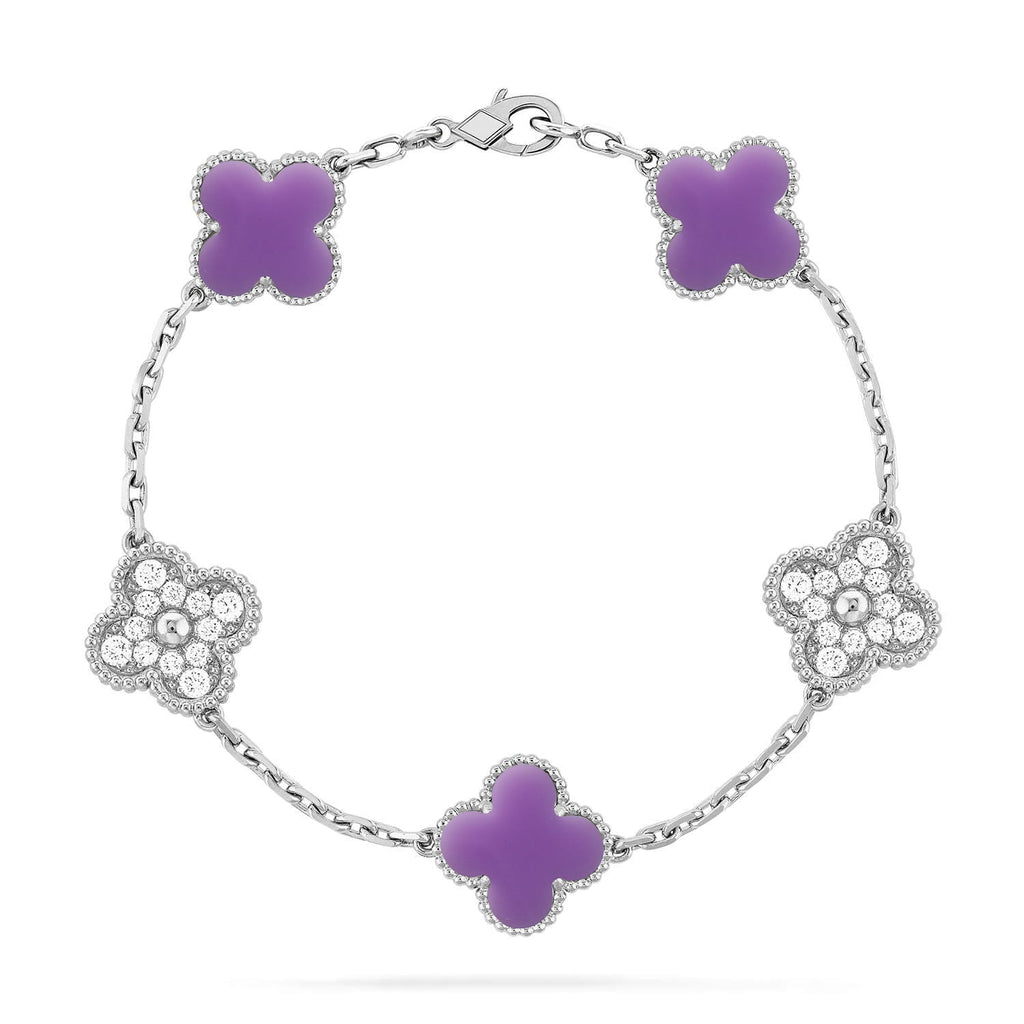 [Cyra] Neue CLOVER 5 MOTIF HELLVIOLETTE ARMBAND-KOLLEKTION